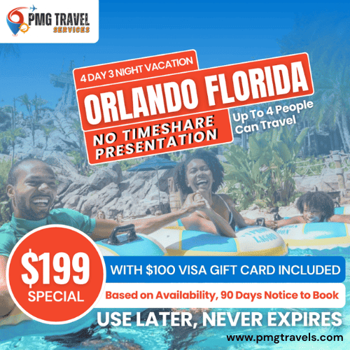 4 day 3 night Orlando Florida $199 special package 02 - Travel Package