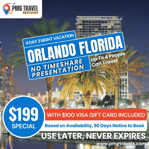 4 day 3 night Orlando Florida $199 special package 04 - Travel Package