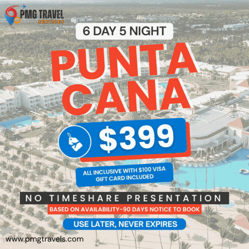 6 Day 5 Night Punta Cana $399 package 01 - Travel Package